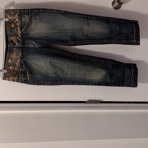 Beaded, cropped jeans